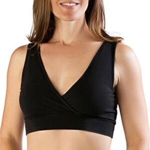 NWT • Kindred Bravely Organic Cotton Nursing & Sleep Bra in Black • M